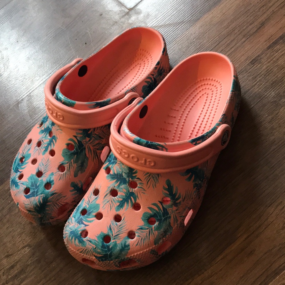 Floral crocs